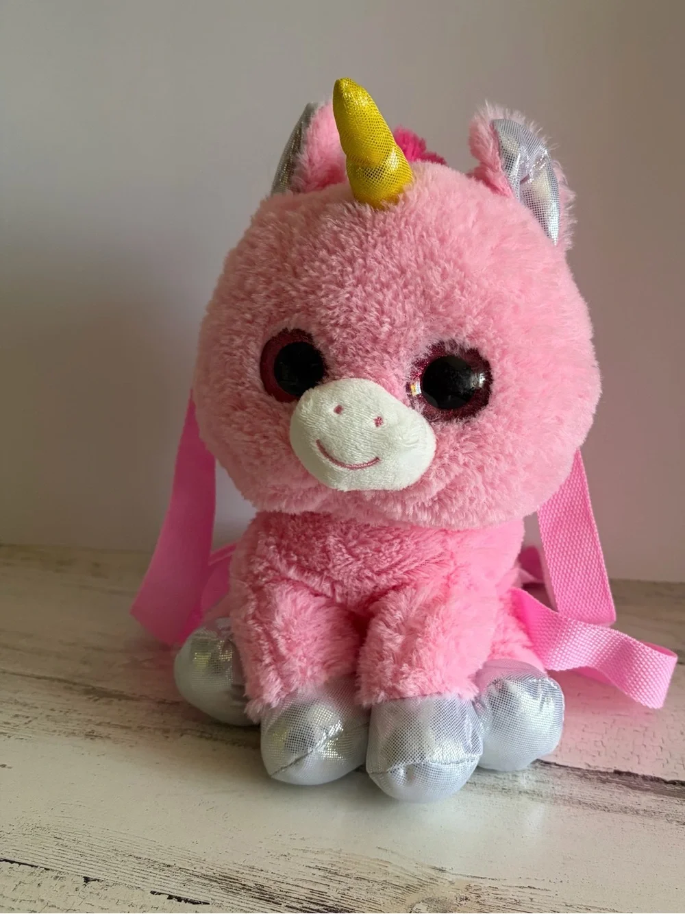 Pink Unicorn Big Eyes Backpack